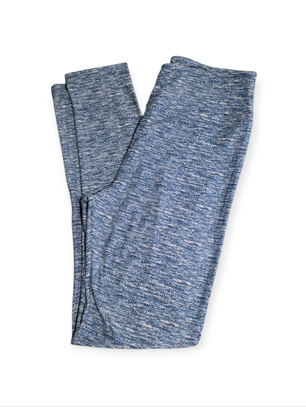 LuLaRoe Blue Space Dye Heather Leggings One Size OS - Picture 2 of 4